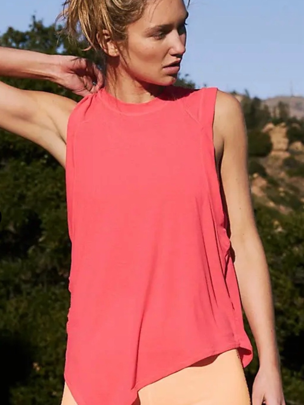 Free People Movement Tempo Tunic, Sleeveless, Electric Sunset, XS, Like New